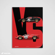 Battaglia dei pesi massimi - Ford vs Ferrari Stampa d'arte