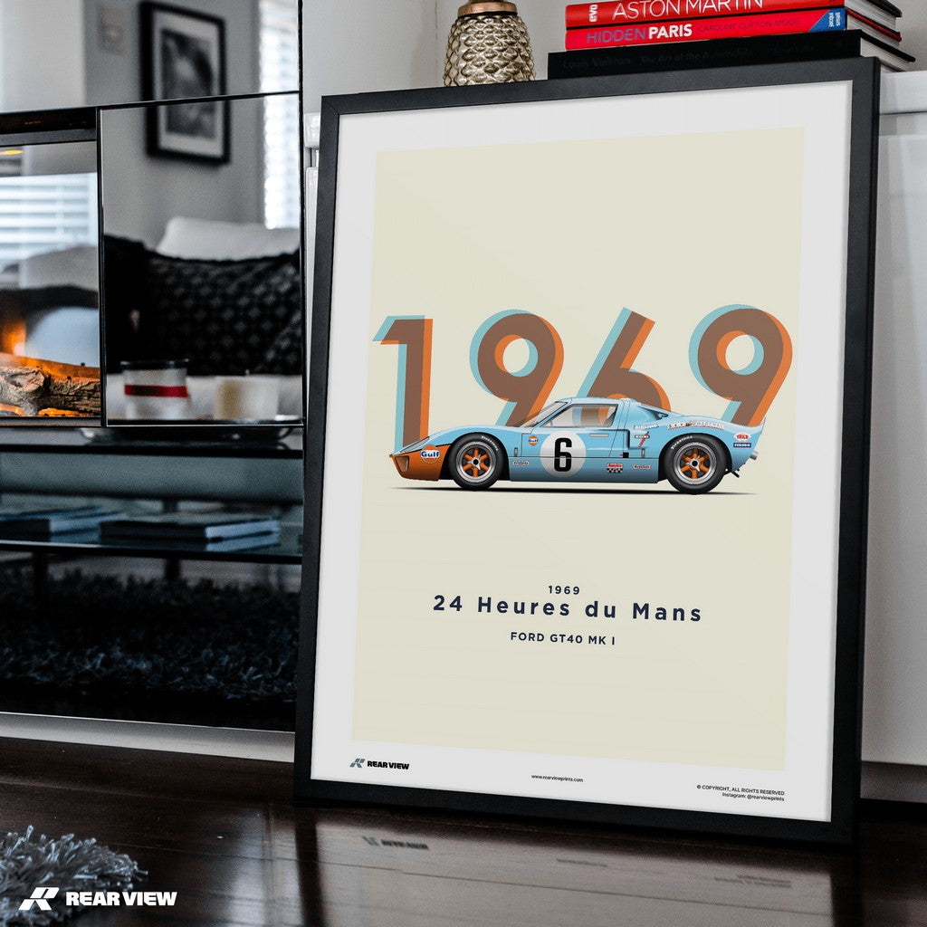 Der zweimalige Champion - GT40 1969 Kunstdruck