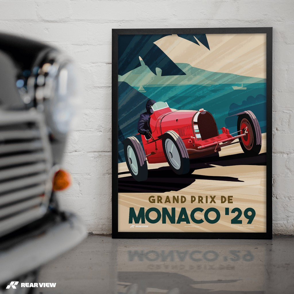 Premier Grand Prix De Monaco 1929 - Stampa d'arte