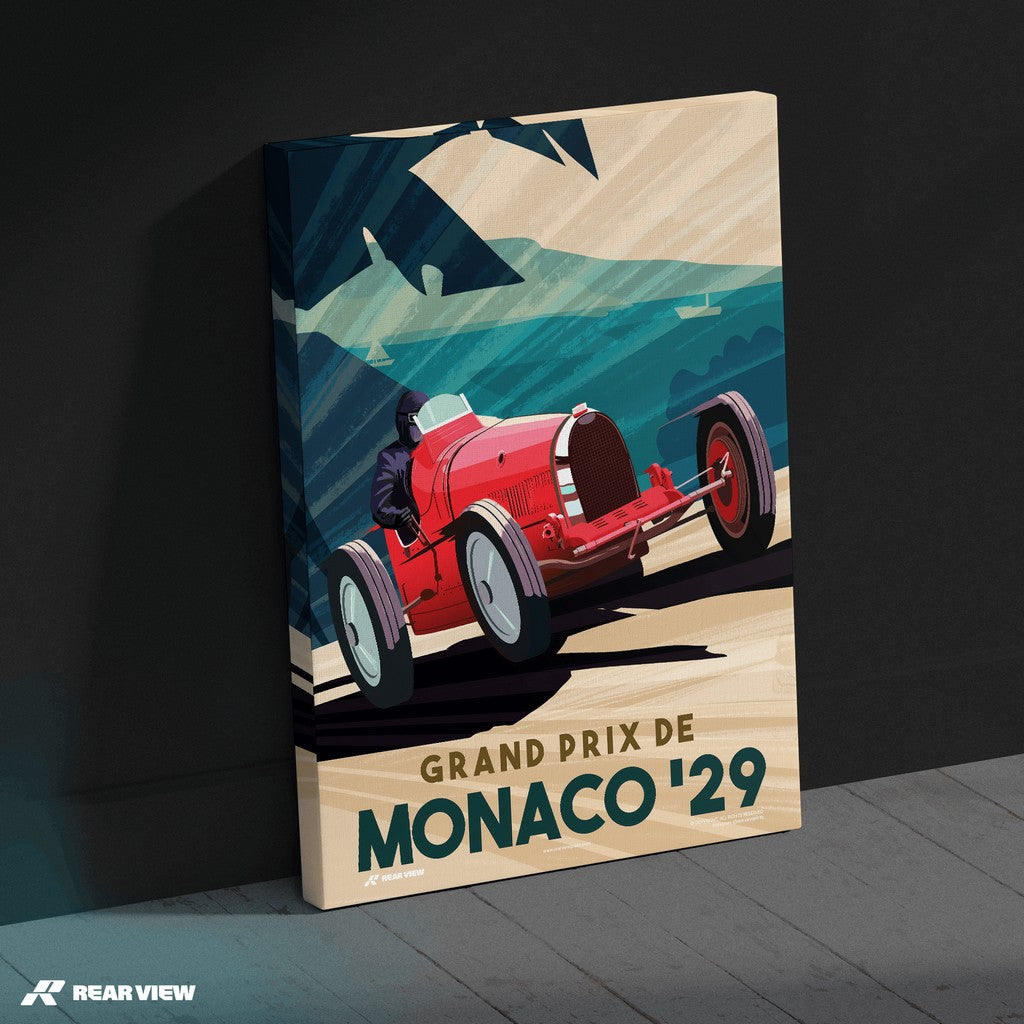 Premier Grand Prix De Monaco 1929 - Stampa d'arte