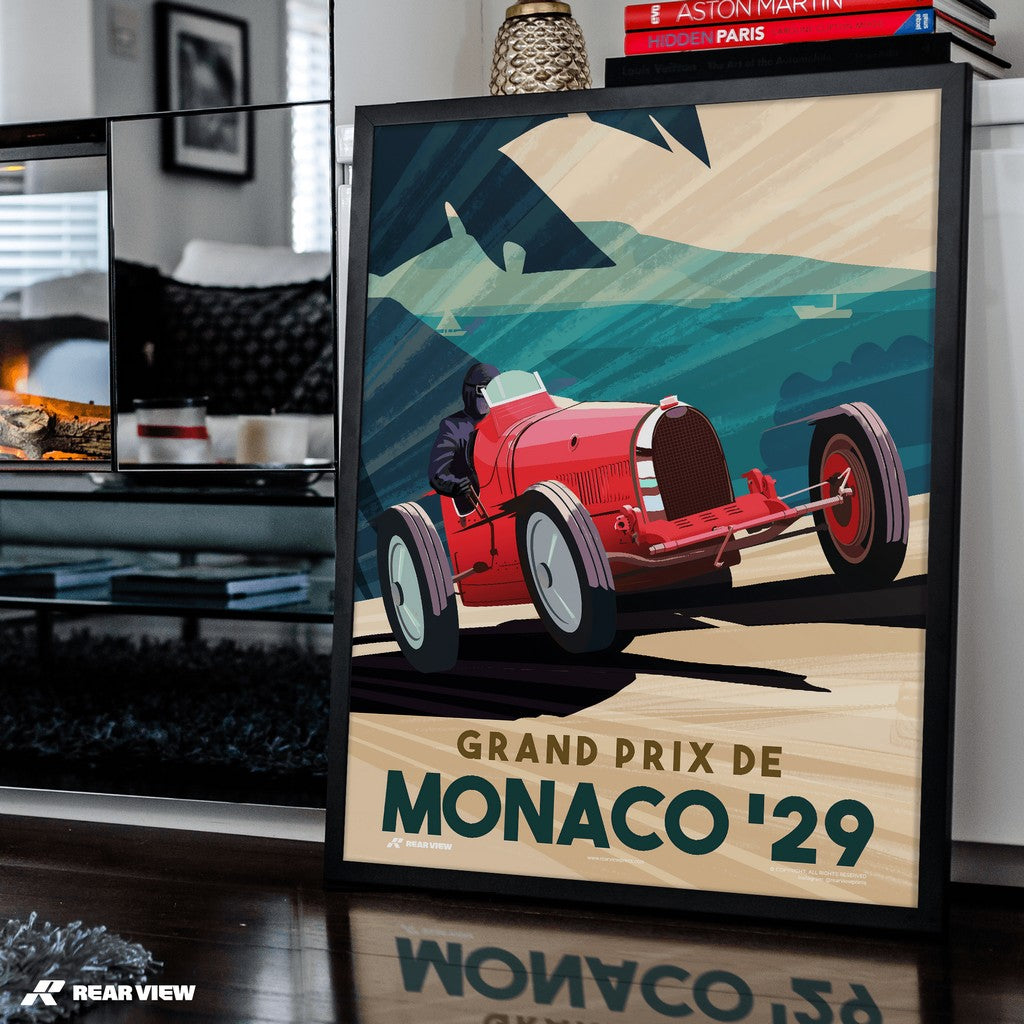 Premier Grand Prix De Monaco 1929 - Stampa d'arte