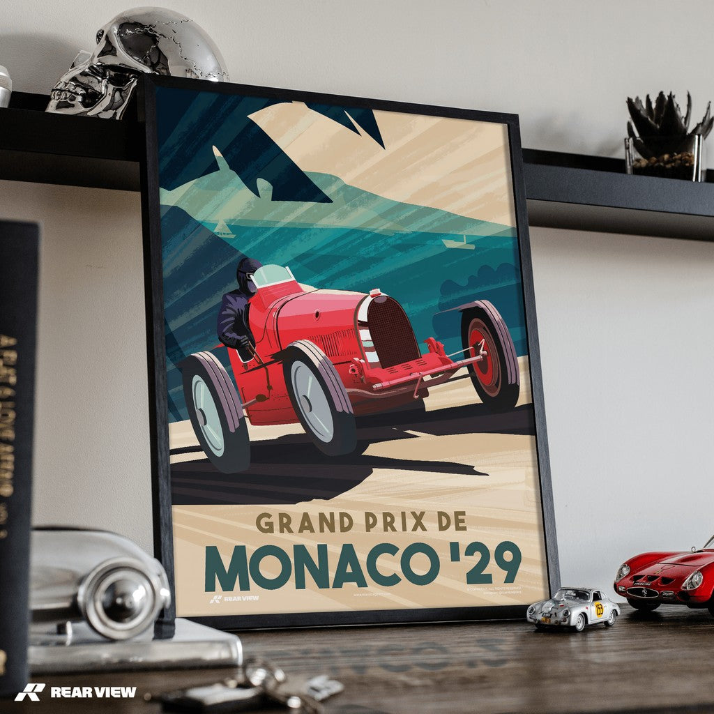 Premier Grand Prix De Monaco 1929 - Stampa d'arte