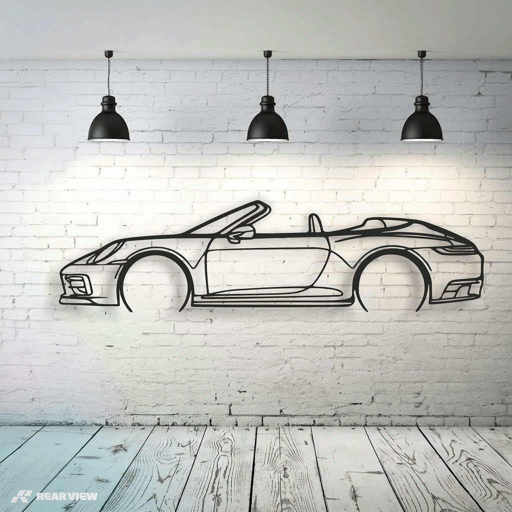 Wind Line – 911 992 Convertible Metal Wall Art
