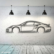 Power Curve – 911 Turbo S 991 Metal Wall Art