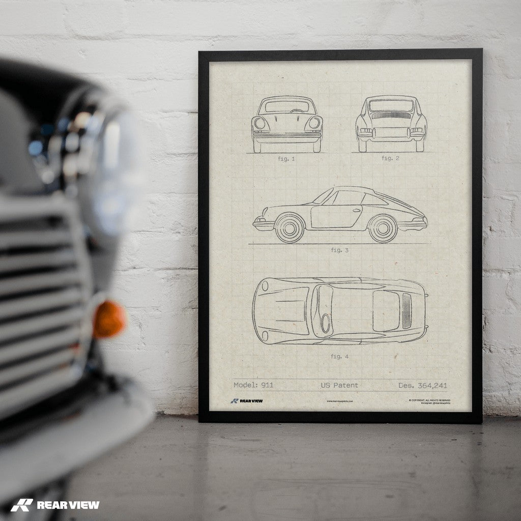 911 Auto Patent - Kunstdruck