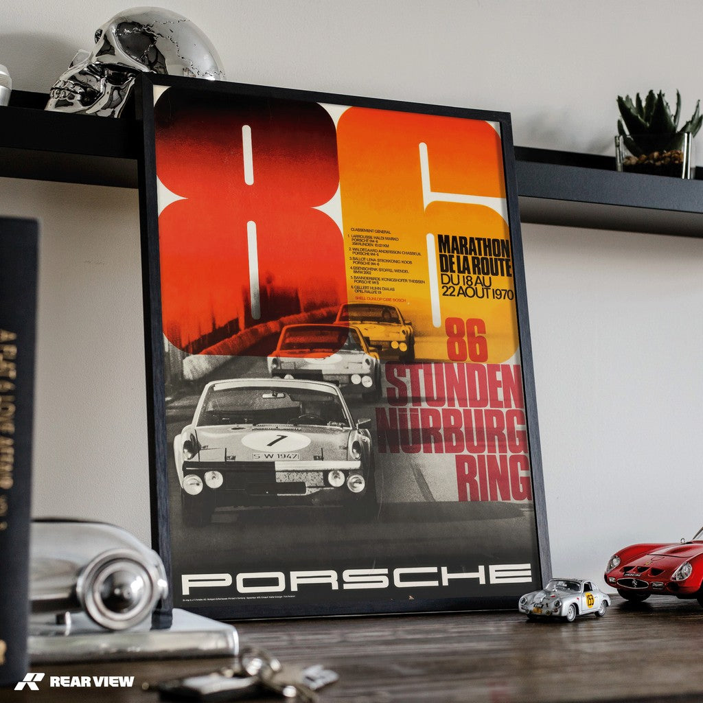 86 Stunden Nürburgring 1970 - Vintage Rennplakat