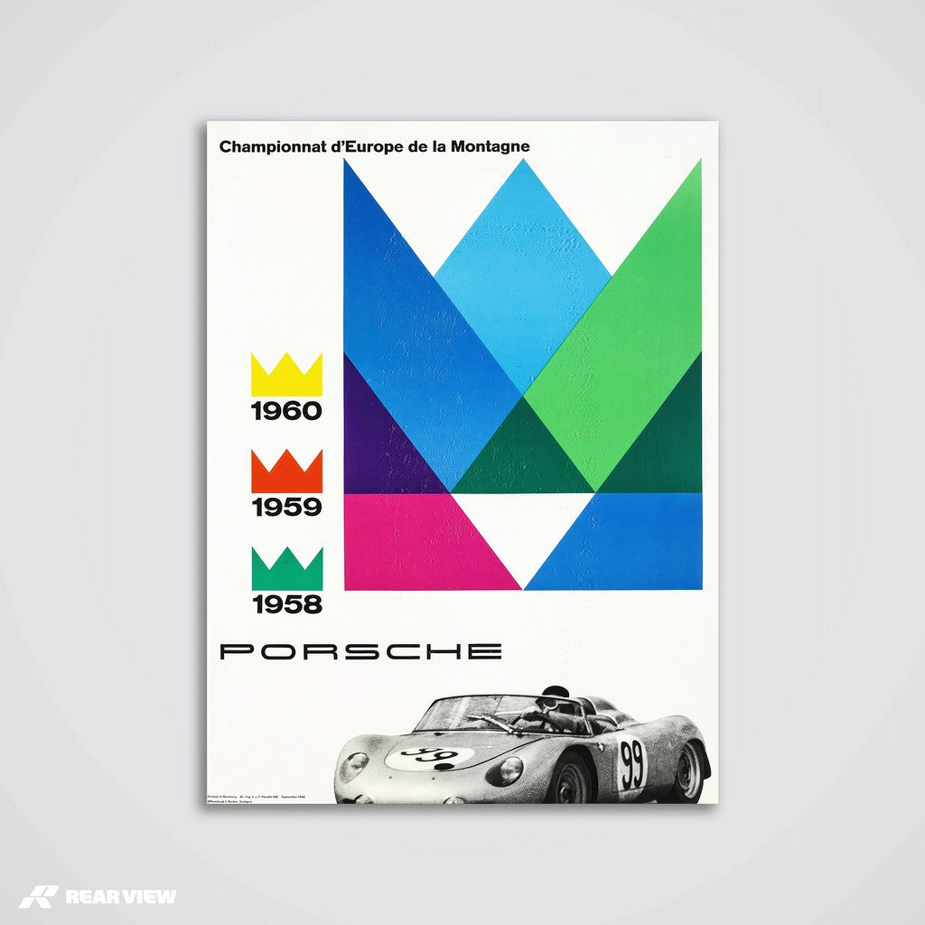 Europameisterschaft im Bergrennen - Vintage Race Poster