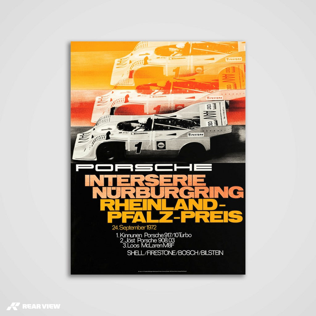 Nürburgring Rheinland-Pfalz-Preis 1972 - Vintage Rennplakat
