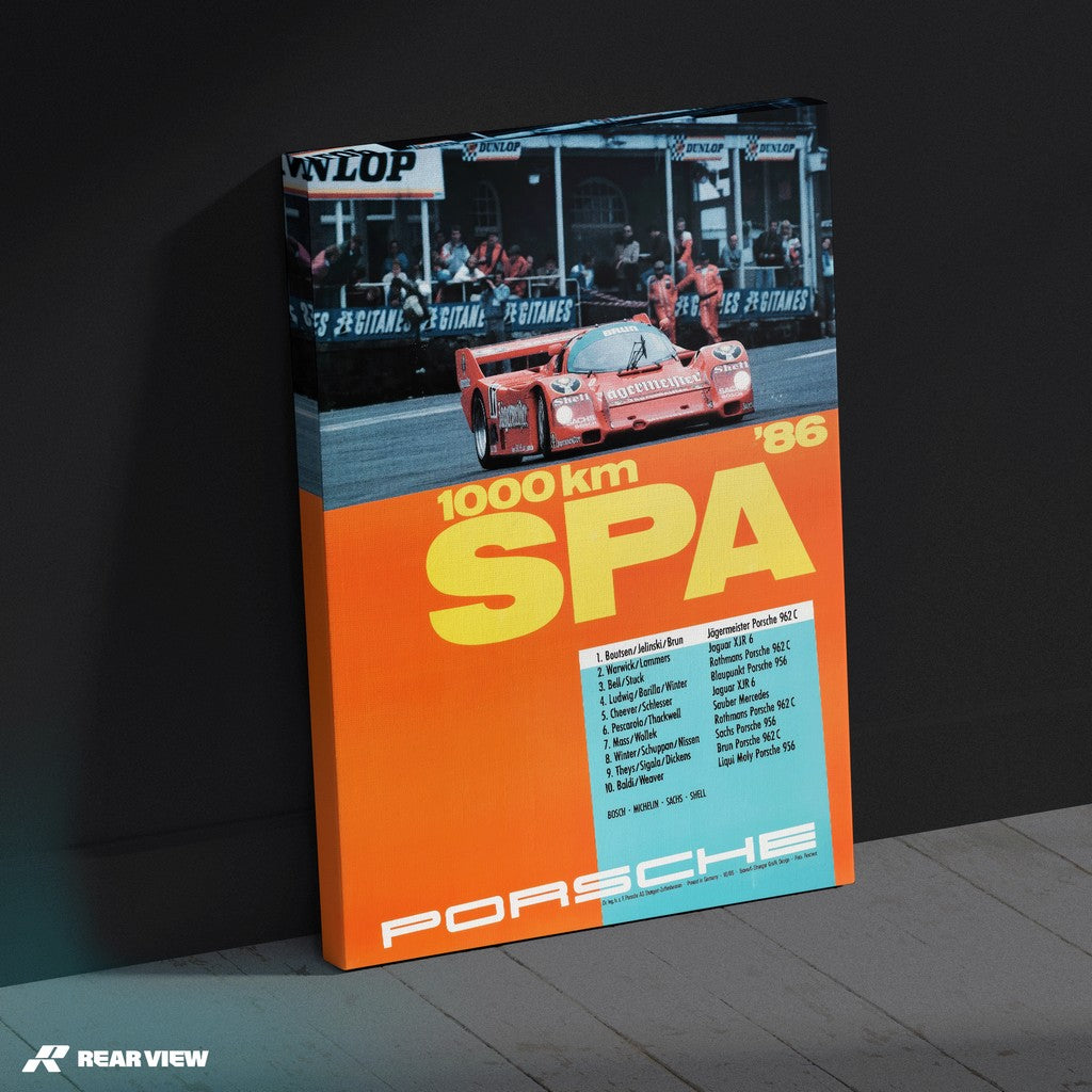 1000 Kilometers Spa 1986 - Vintage Race Poster