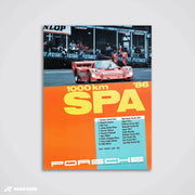 1000 Kilometers Spa 1986 - Vintage Race Poster