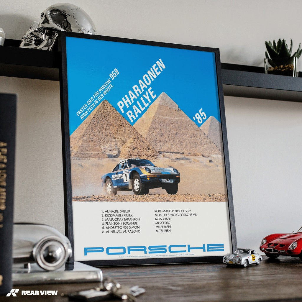 959 - Pharaonen-Rallye 1985 Vintage-Poster
