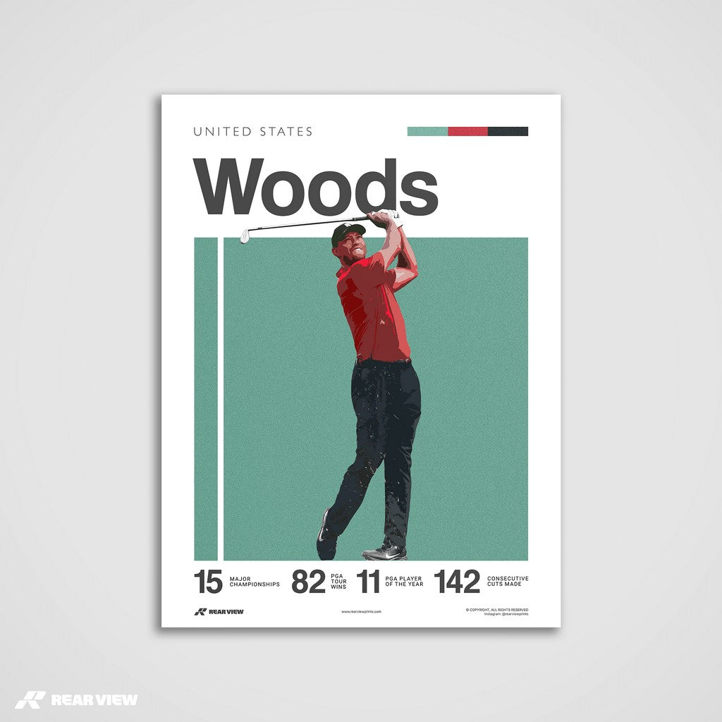 Cypress Golfer - Woods Art Print