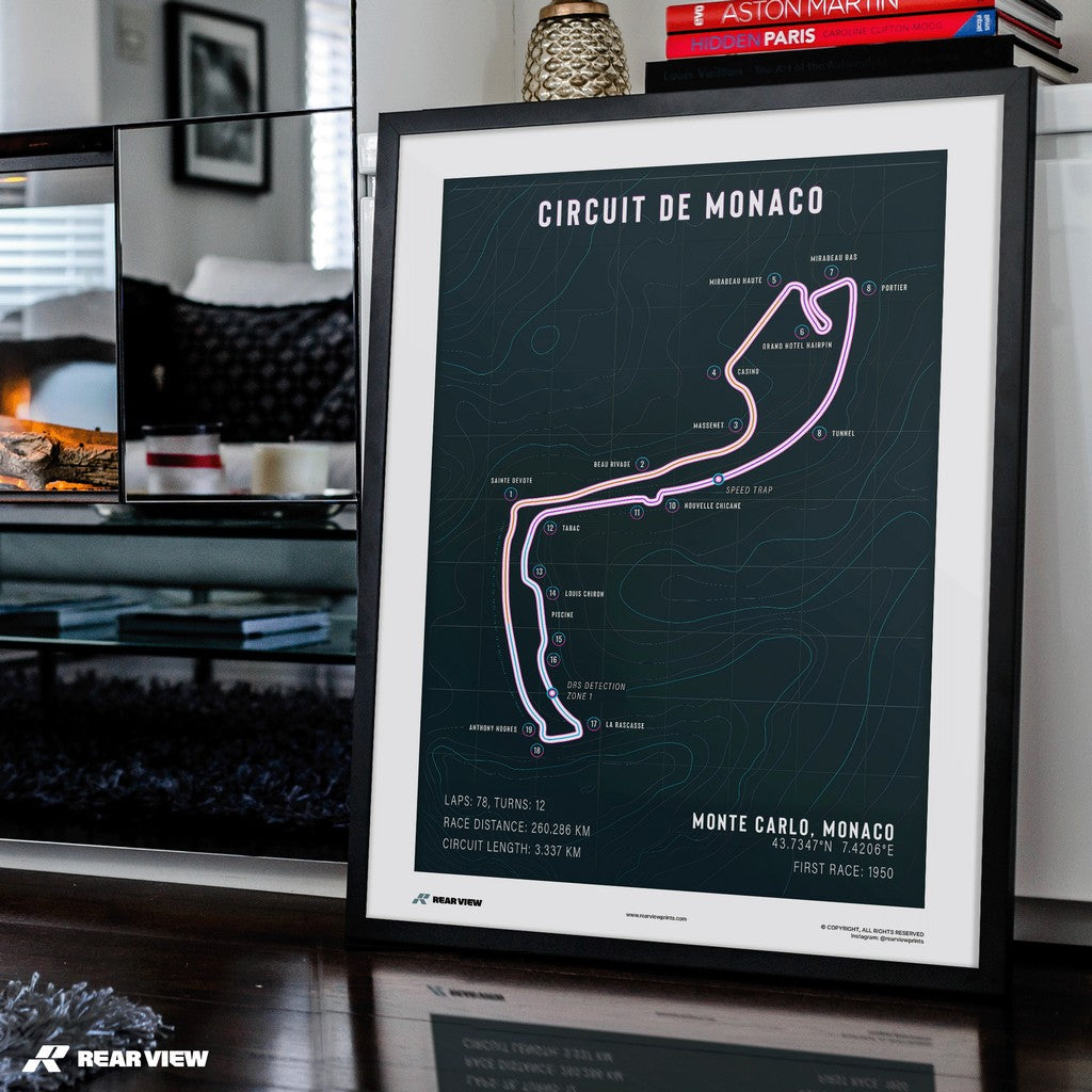Monte Carlo - Monaco Strecke Kunstdruck