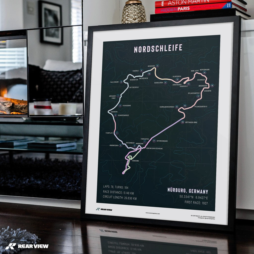 Vintage Hazards - Nordschleife Track Art Print