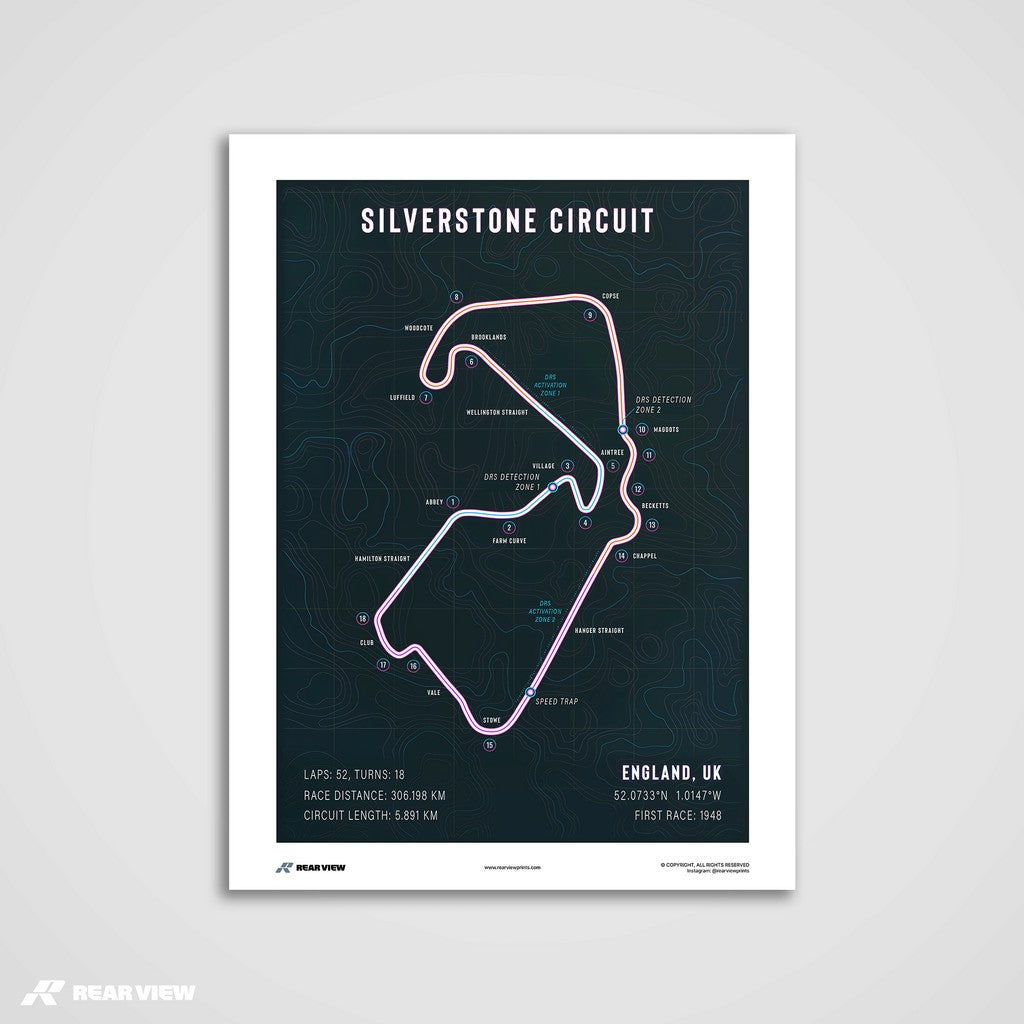 Prestigious Formula - Silverstone Rennstrecke Kunstdruck