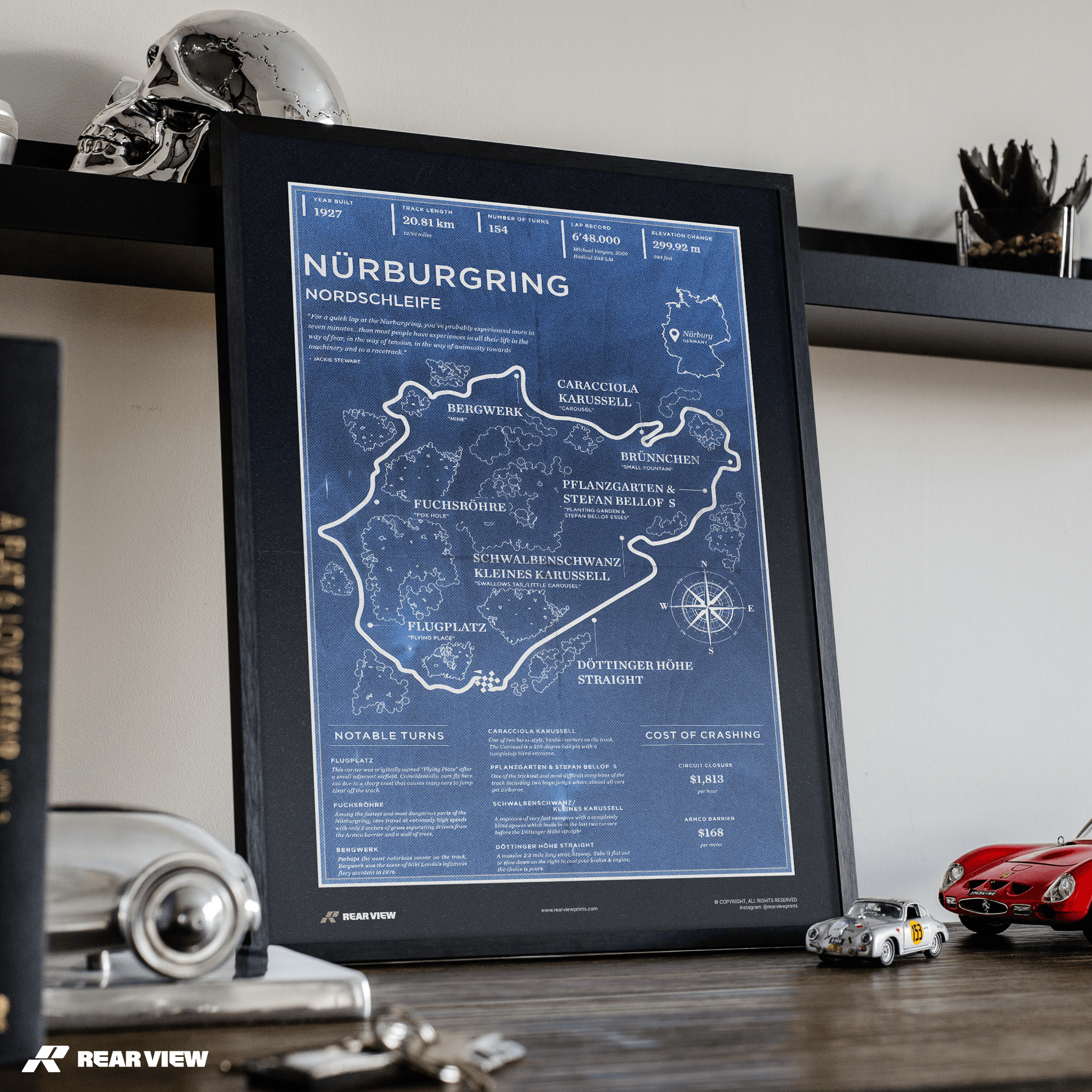 Piste de course du Nurburgring - Vintage Art Print
