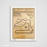 Pista di Sebring - Stampa d'arte d'epoca