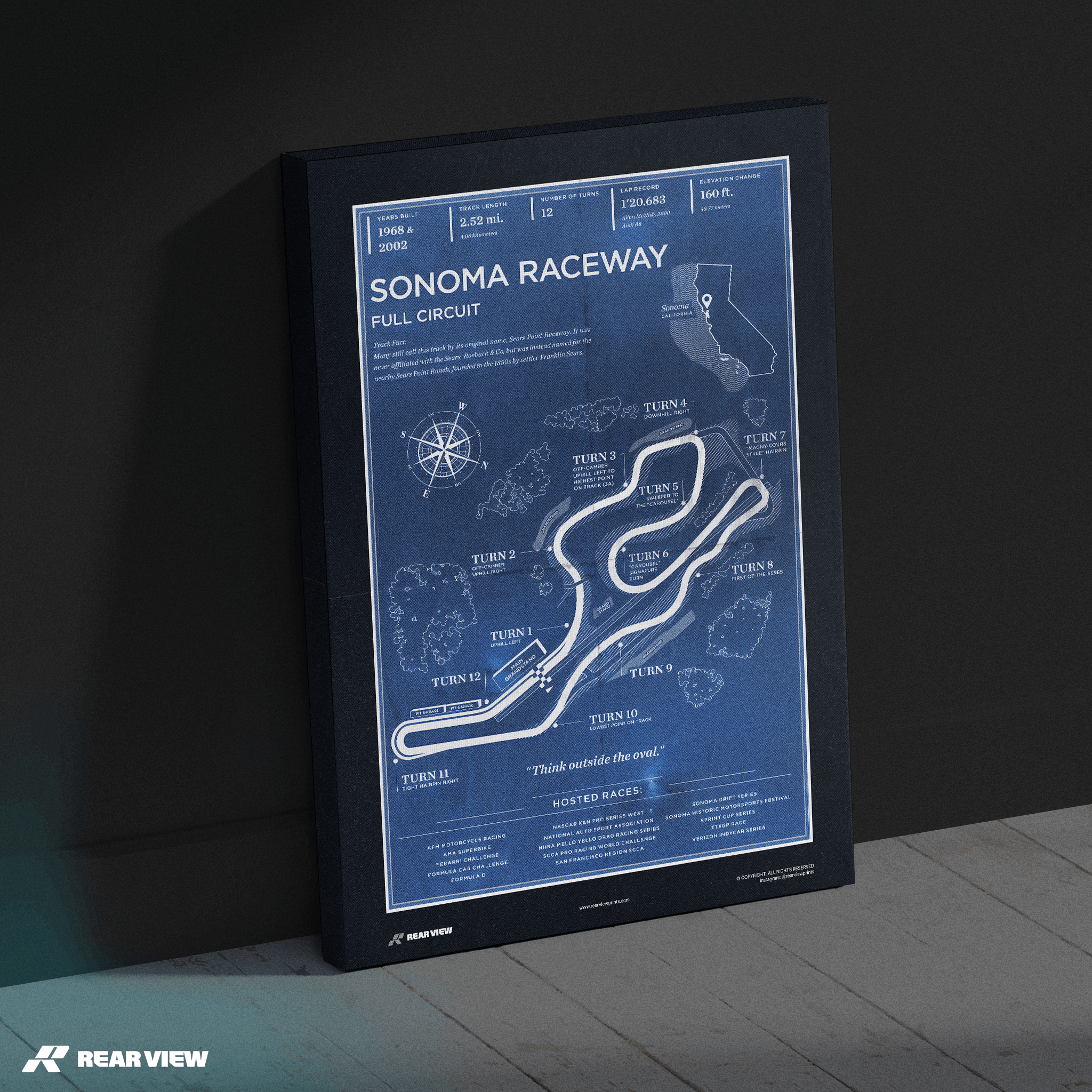 Pista di Sonoma - Stampa d'arte d'epoca