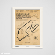 Pista internazionale di Watkins Glen - Stampa d'arte d'epoca