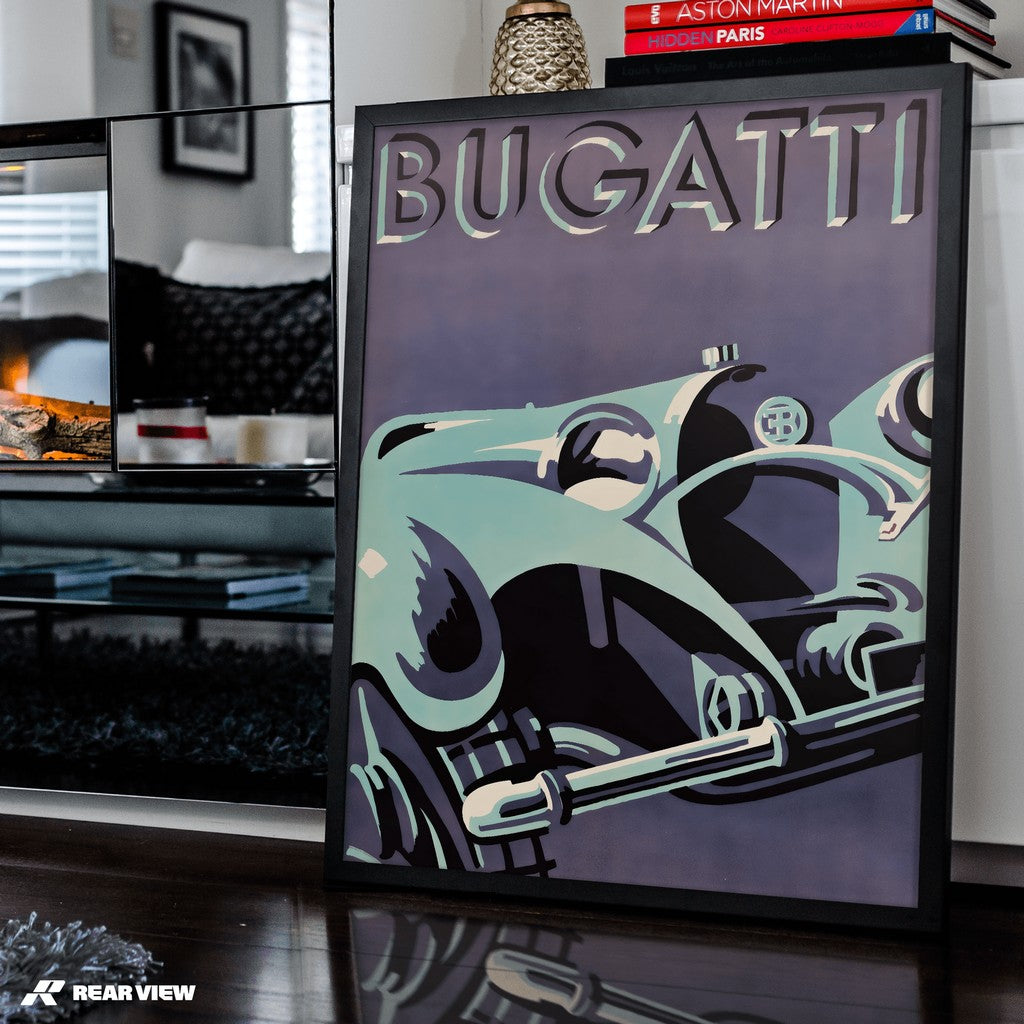 Art Deco Speed - Bugatti Art Print