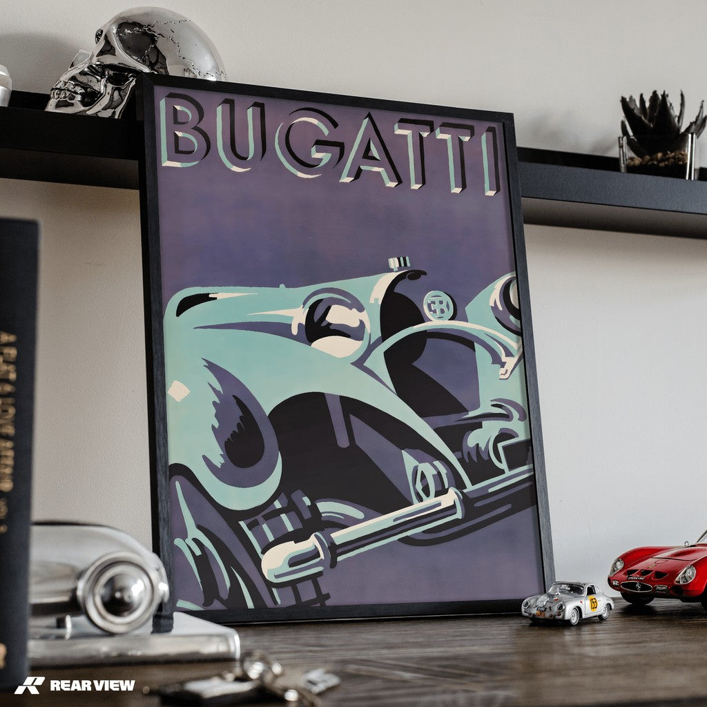 Art Deco Speed - Bugatti Art Print
