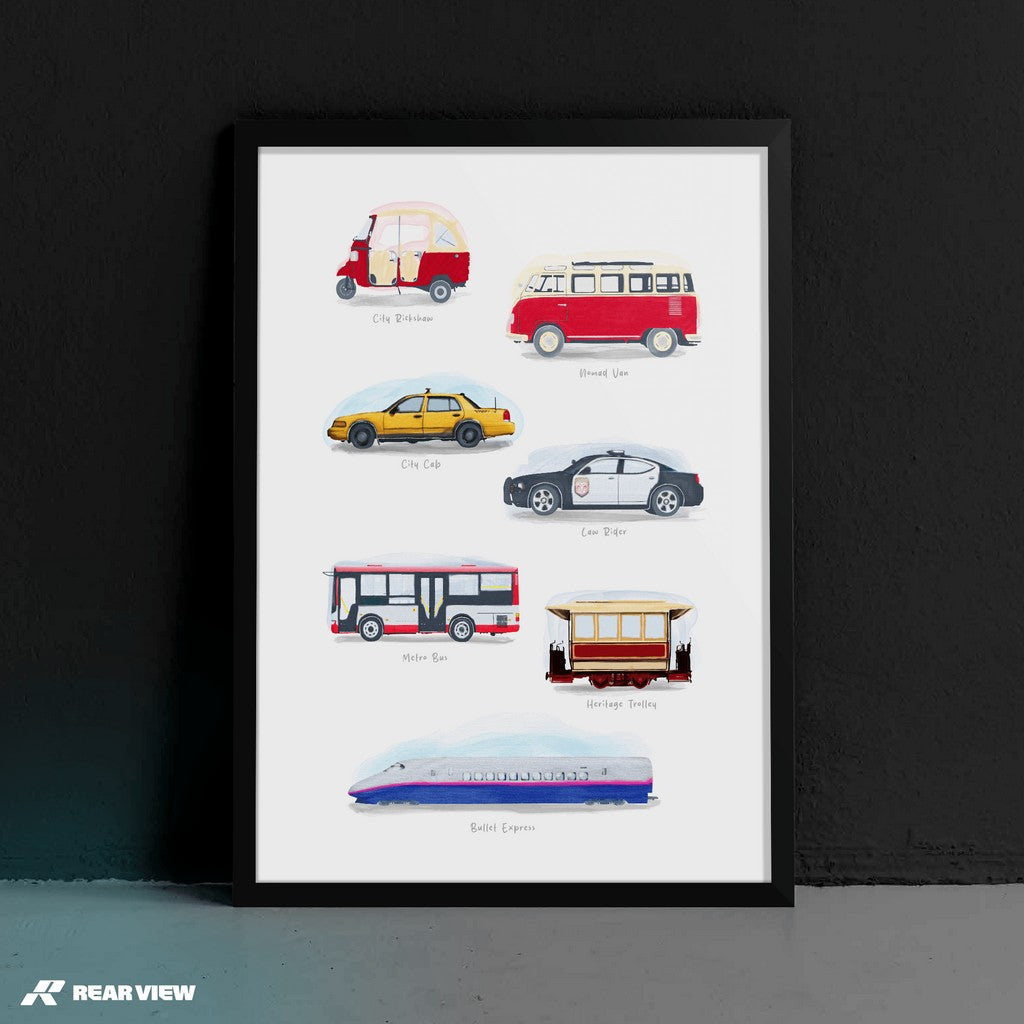 Street Pulse - Aquarell Kunstdruck